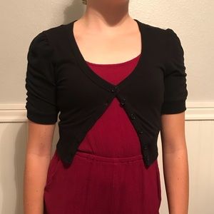 Black coverup sweater